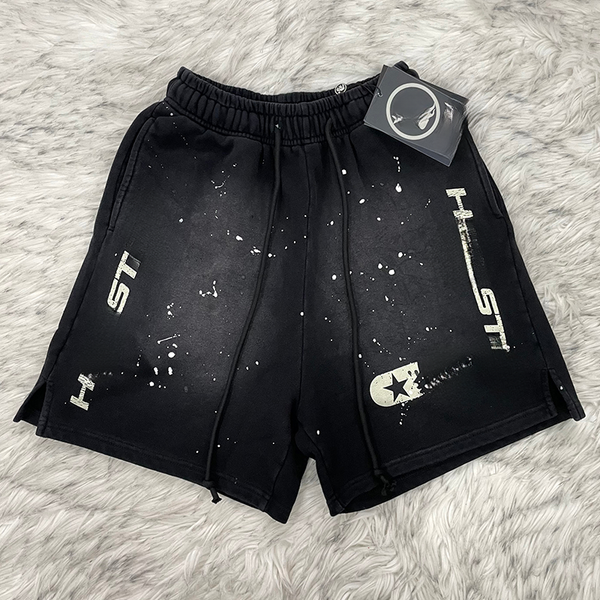 

Shorts men's casual letters loose fit beach pants, Black