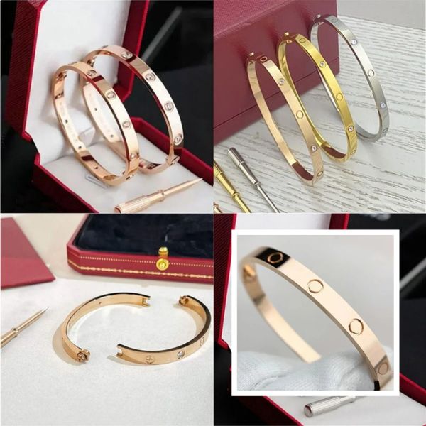 

Designer bracelet Luxury Classic jewelry Womens Mens 18K gold bracelet Screw Bangle Titanium Steel Bangle Gold Plated Never Fading Non Allergic Gold Bracelets