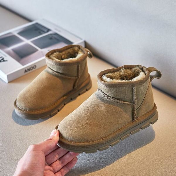 

New Boots Kids Boots Australia Snow Boot Designer Children Shoes Winter Classic Ultra Mini Boot Botton Baby Boys Girls Ankle Booties Kid Fur Suede, With logo no box image color