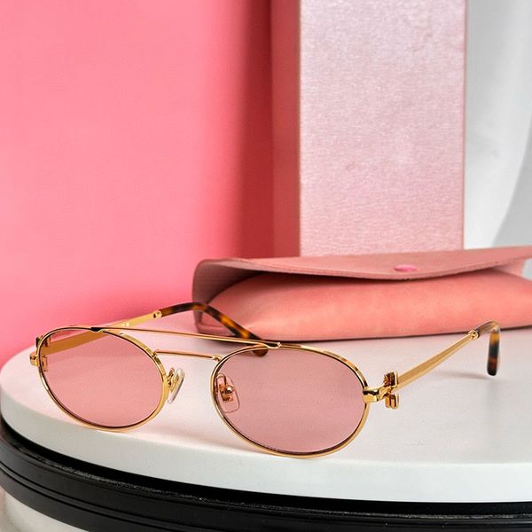

Luxury Sunglasses Vintage Small Oval Metal Frame S MU54ZS Exquisite Double Nose Support Summer Designer Noble And Elegant Sunglasses For Men Women