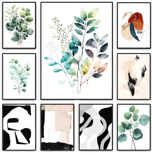 

3 pieces Wooden Framed Canvas Poster modern art, abstract art, geometric art, Creative Waterproof Canvas Posters, Bedroom, Office