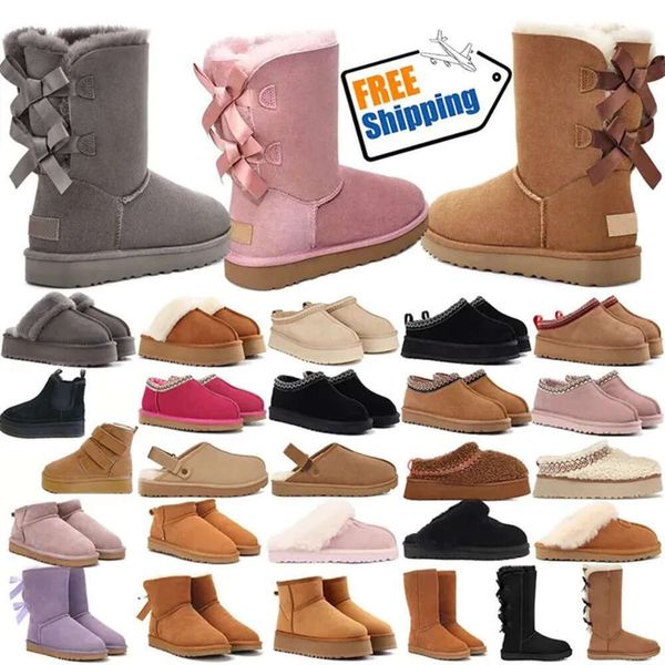 

ugggslipper free shipping boots for women fur tazz australia slides slippers mini ankle ultra tasman platform winter snow designer booties outdoor shoes s859, Y-01