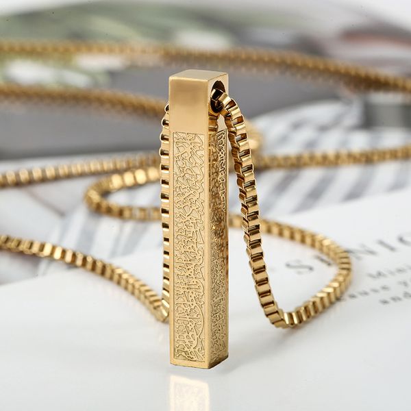 

Titanium steel necklace women's versatile sense of luxury does not fade jewelry long pillar pendant DIY accessories necklace wholesale