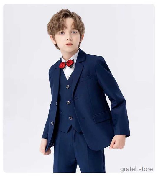 

Suits Prince Boys Navy Blue Wedding Suit Teenager Kids Formal Ceremony Tuxedo Dress Children Photograph Party Prom Performance Costume, Pink