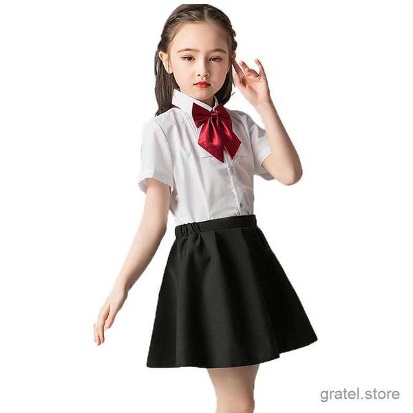 

Suits Japanes Student Girls Boys School Uniforms Set Kindergarten Chorus Performance Clothes Childrens Day Costumes Free Socks Bowtie, Gray