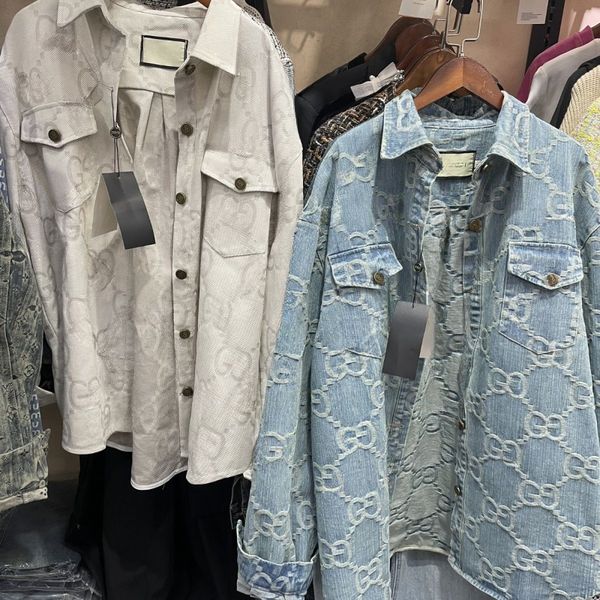 

Shirt denim jacket new retro casual Hong Kong style loose jacket tops versatile shirt, Blue