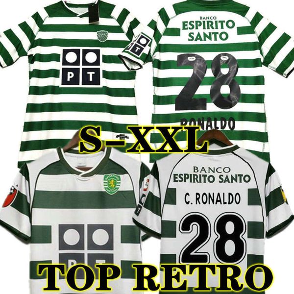 

Ronaldo Sporting CP Retro Soccer Jerseys 01-04 Lisboa Vintage Football Shirts, Black