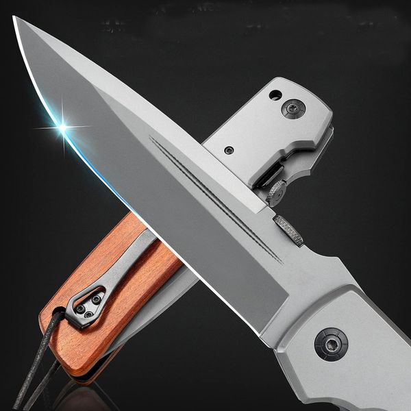 

Wood Handle Survival Folding Knife Portable Knife Craft Knife Solid Knife, 11 INCH Overall Length Utility Camping Knife Good for Camping Car Ecape Tools