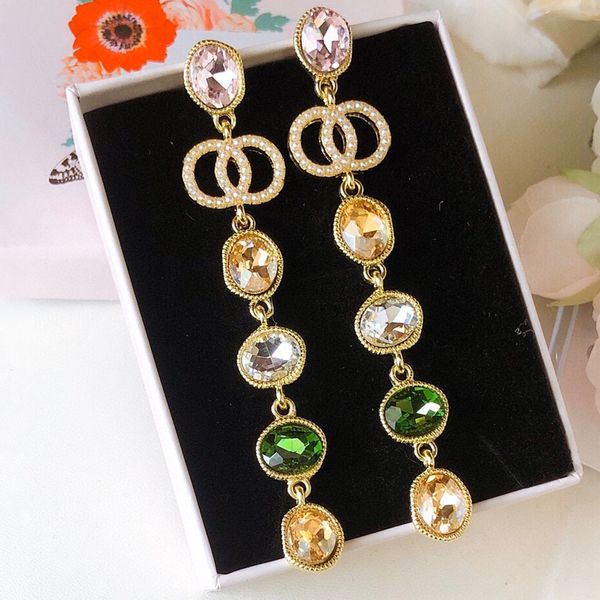 

High Quality Classic Stud Earrings Designer Earring Pearl Ear Plated Wedding Christmas Jewelry Gifts 20Styles