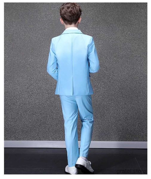 

Suits Children Sky Blue Photograph Suit Flower Boys Wedding Dress Kids Tuxedo Evening Party Wear Teenager Graduation Birthday Costume, Orange