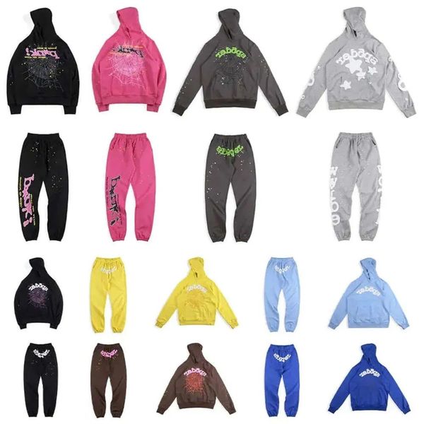 

Designer hoodies Young Thug Men Women Hoodie High Quality Foam Print Web Graphic Pink Sweatshirts y2k Pullovers S-2XL spider Hoody Tracksuit #A5, Brown