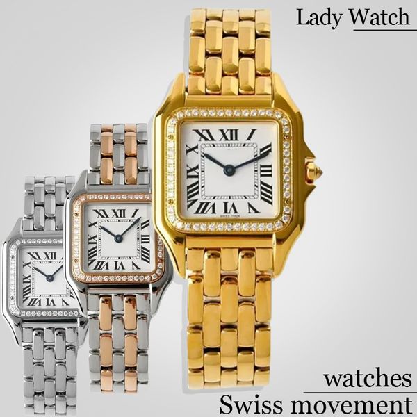 

Swiss movement watches Designer women watch high quality luxury watch Wristwatches diamond bezel 22 Or 27 MM fashions Silver watchstrap Stainless Steel Woman Watch, #7 split