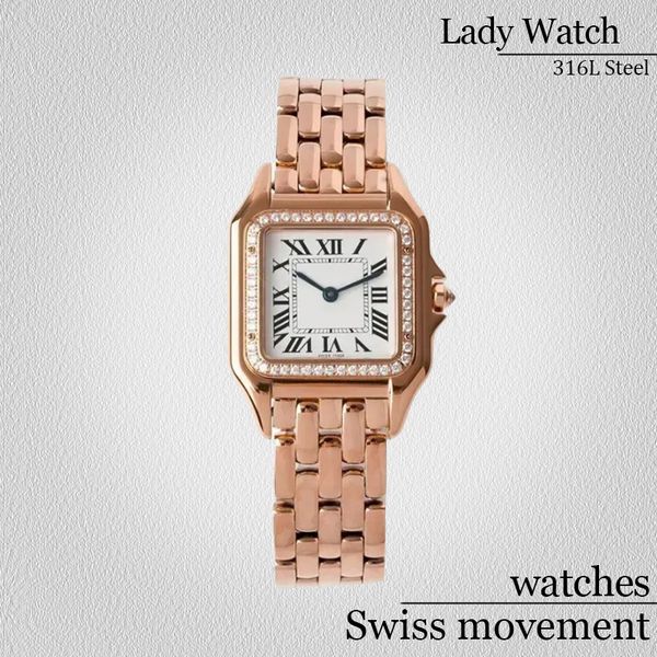 

Designer ladies watch Wristwatches Swiss movement watches high quality watch diamond bezel Gold Strap 22 Or 27MM fashion Silver watchstrap Stainless Steel Watches, #8 split