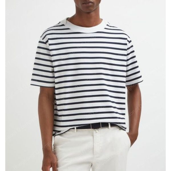 

Designer Men T Shirt Loro Mens Blue riomaggiore T-shirt Short Sleeves Tops Summer Tshirts Piana, White