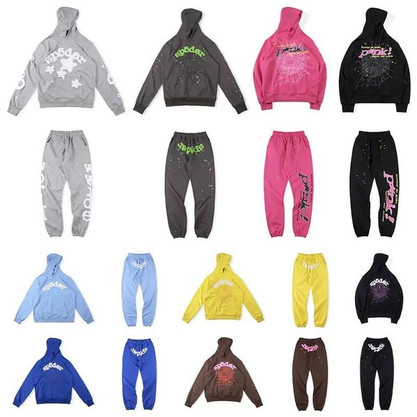 

spider hoodies Young Thug Men Women Hoodie High Quality Foam Print Spider Web Graphic Pink Sweatshirts y2k Pullovers S-2XL Designer Hoody Tracksuit #B3, White