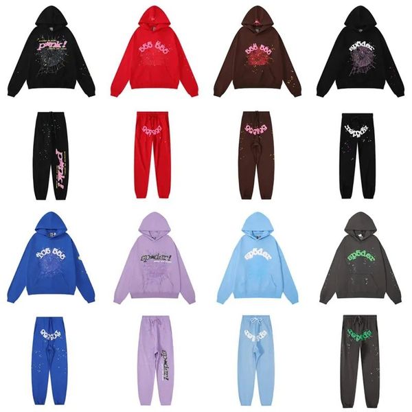 

Designer hoodies Young Thug Men Women Hoodie High Quality Foam Print Web Graphic Pink Sweatshirts y2k Pullovers -2XL spider Hoody Tracksuit #A2, Purple