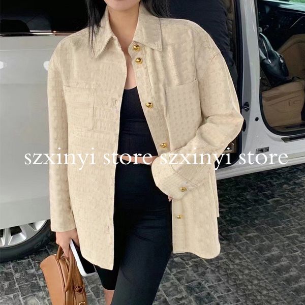 

Women's Printed Blouses Shirt Fashion Women Plush Jacket Women's Warm Jacket Coat, Beige