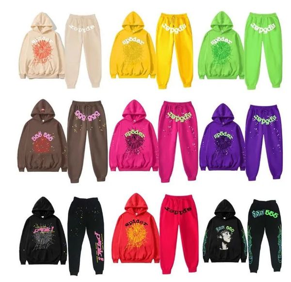 

Designer hoodies Young Thug Men Women Hoodie High Quality Foam Print Web Graphic Pink Sweatshirts y2k Pullovers S-2XL spider Hoody Tracksuit #A9, Purple