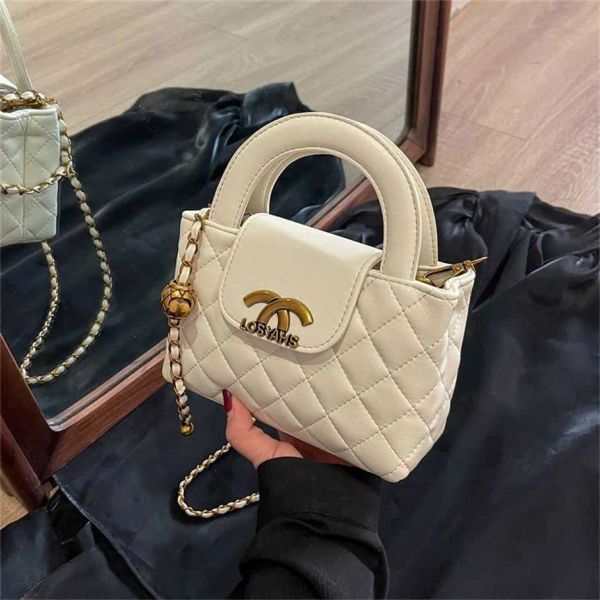 

Advanced Chain for Womens 2024 New Lingge Handbag Versatile Fashion Diagonal Straddle Square 70% Off Online sales, Sky blue