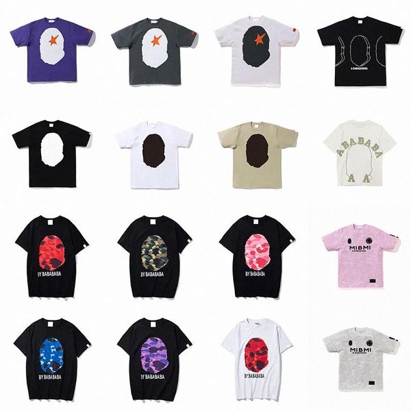 

2025 mens women Shark designer t shirt hip hop clothes summer shirts women t shirts Fashion paint couple short sleeves tee loose, Color 19