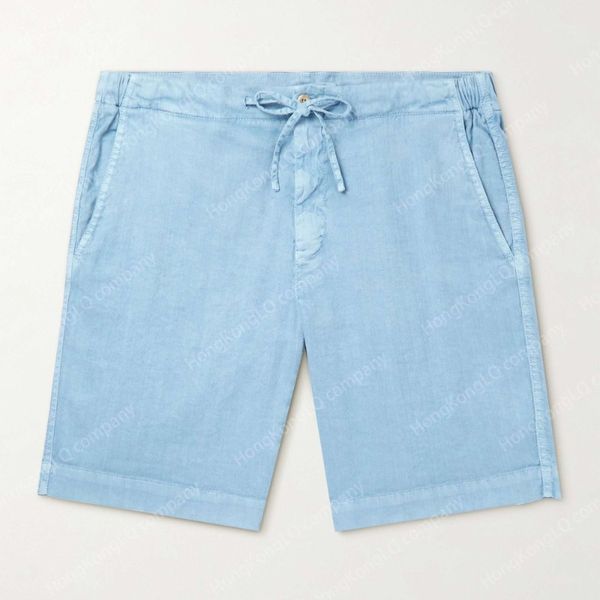 

Designer Men Shorts Summer Casual Short Pants Loro Piano Straight-Leg Linen-Blend Twill Drawstring Shorts Beach Wear Piana, Lightsteelblue