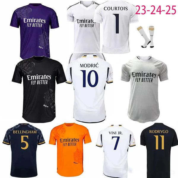 S-4XL BELLINGHAM VINI JR soccer jerseys 23 24 RODRYGO REAL MADRIDS CAMAVINGA football shirt 2024 Arda GuLer MODRIC fourth 4th fans player version men kids