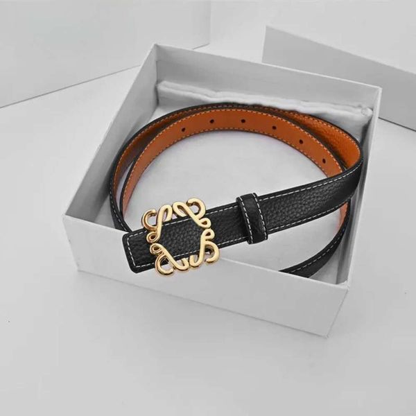 

Designer Belts High Quality Genuine Leather Belt Reversible Girdle Width 2.5cm Unisex Trendy Waistbands Golden Alloy Smooth Buckle Cintura 231146D, Black