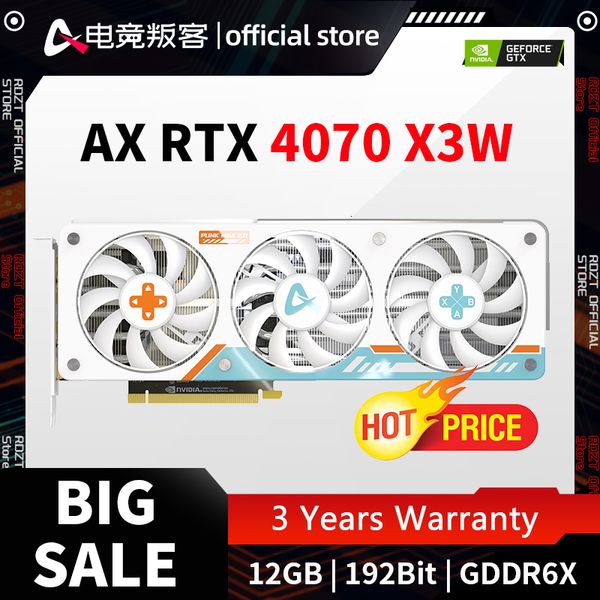 New AX-Power By INNO3D GEFORCE RTX 4070 X3W OC 12GB 192Bit GDDR6X RTX4070 Graphic Card Gaming GPU placa de video