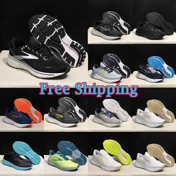 

free shipping Brooks Running Shoes for Men Women Glycerin 20 Designer Sneakers Hyperion Tempo Triple Black White Grey Navy Blue Mens Womens Outdoor Lace Up Sports, Color 4