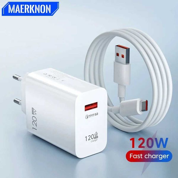 120W USB Fast Charger Quick Charge 3.0 USB C Cable Type C Charge Cable Phone Charger Adapter for iPhone 14 Y241119