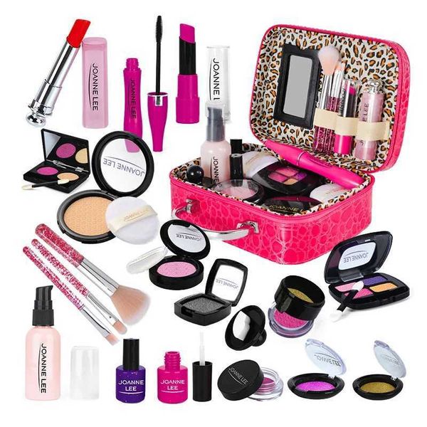 

Childrens simulated Girls education gifts Lipstick nail polish cosmetics toy set Children pretend to play fashion toys W241119