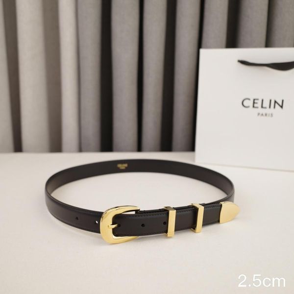 

CELlNE Belt Woman Belts Men Women Fashion Gold Needle Buckle Womens Belts Genuine Cowhide Designer 12 Colors Style Optional High Quality, Y1