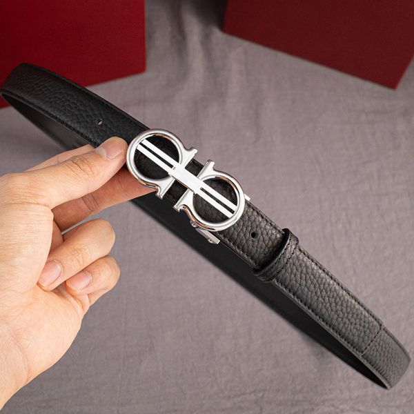 

Designer Fashion Belt Mens Woman Belt Casual Smooth Buckle Belts 9 Styles Optional Width 10A Quality, G3