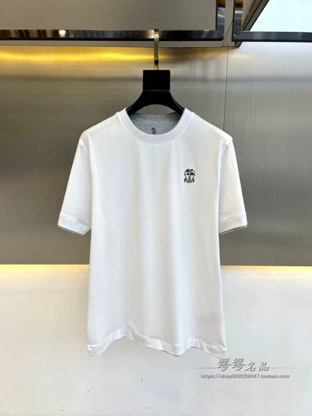 

Mens T Shirts Summer brunello White Black cucinelli Short Sleeve Pullover T-shirts