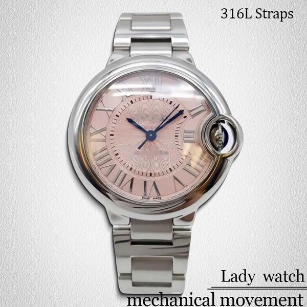

Women's Watches Gold strap woman high quality luxury 36mm watch Stainless Steel Balloom 33 36 42mm Sizes mechanical watch fashions classic style designer watches, #10 silver strap