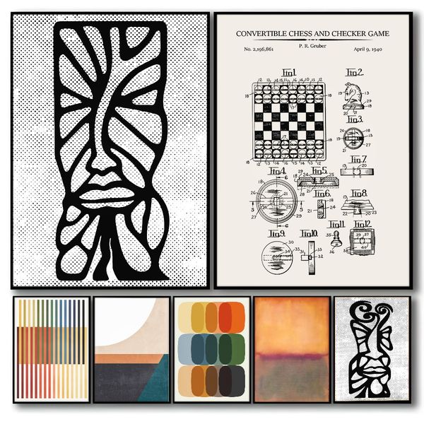 

3 pieces Wooden Framed Canvas Poster Abstract poster, colorful art, Creative Waterproof Canvas Posters, Bedroom, Office, Living Room, Cafe,Bar