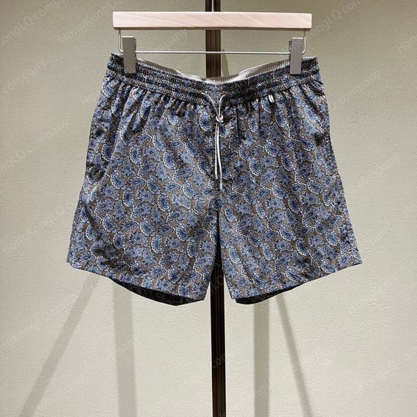 

Designer Men Shorts Loro Pinao Cashew Flower Drawstring Beachwear Short Pants Piana, Gray