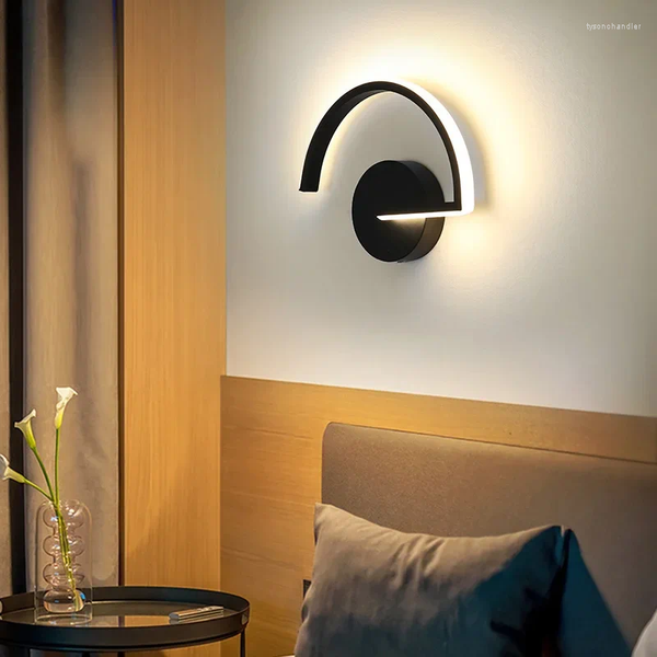 

Lamps Wall Modern LED Lamp Bedside Sconce For Aisle Living Room Bedroom El Study TV Backdrop Home Decor Lighting Fixture Lustre