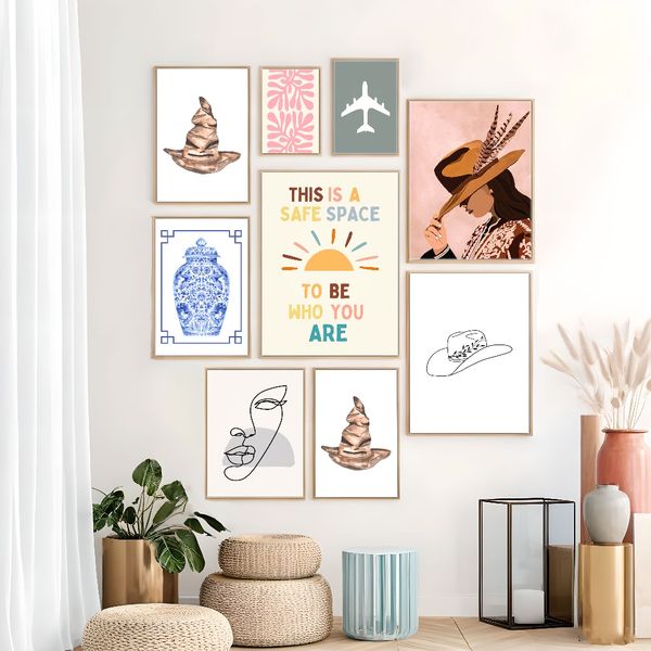 

3 pieces Wooden Framed Canvas Poster Modern glamour line art of women, Creative Waterproof Canvas Posters, Bedroom, Office, Living Room