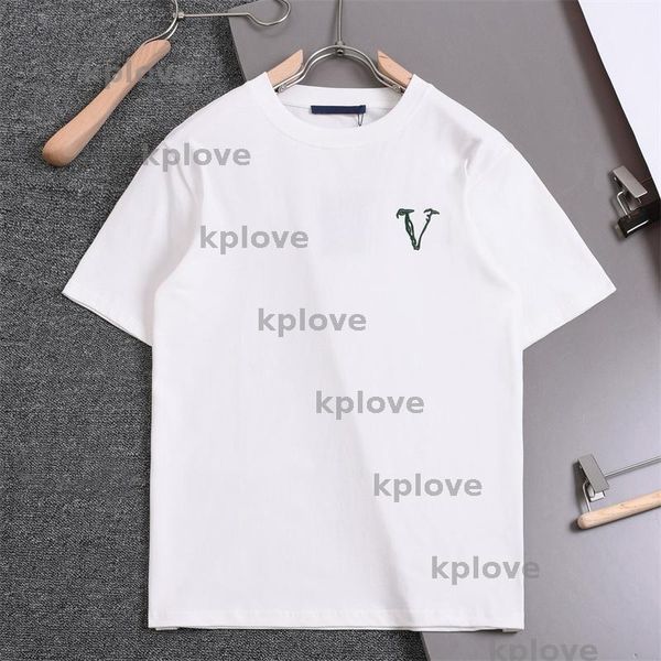 

Fashion Designer T Shirt Letter Embroidery Tshirts Women Tee Short Sleeve Men Clothes Shirts Round Neck Cotton T Shirt Blouse, V4