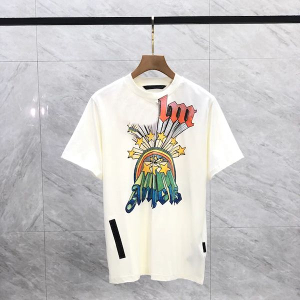 

2024 Men's t shirts designer t shirt Cotton Round Neck Printing quick drying anti wrinkle men spring summer high loose trend short sleeve male clothing, Beige