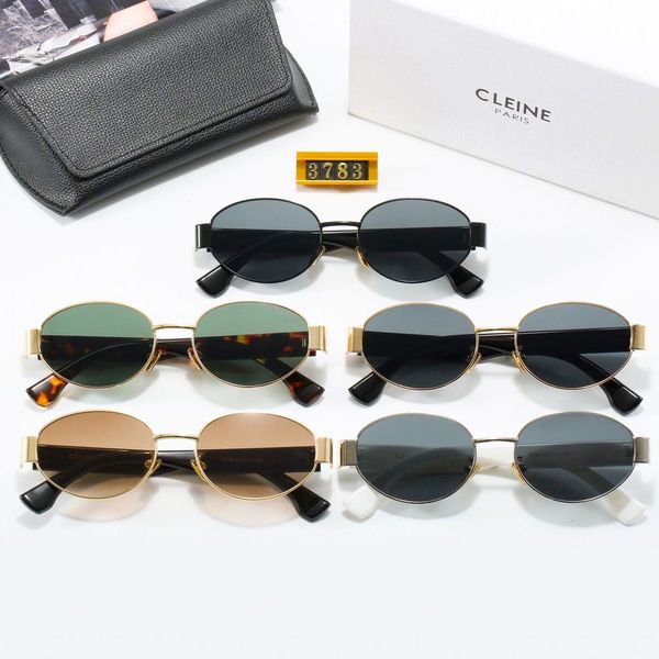 

sunglass Sunglasses 10a Woman Triomphes frame Man Oval designer for sunglasses Mens Top fashion brand Designer Sun Glasses black lens cat
