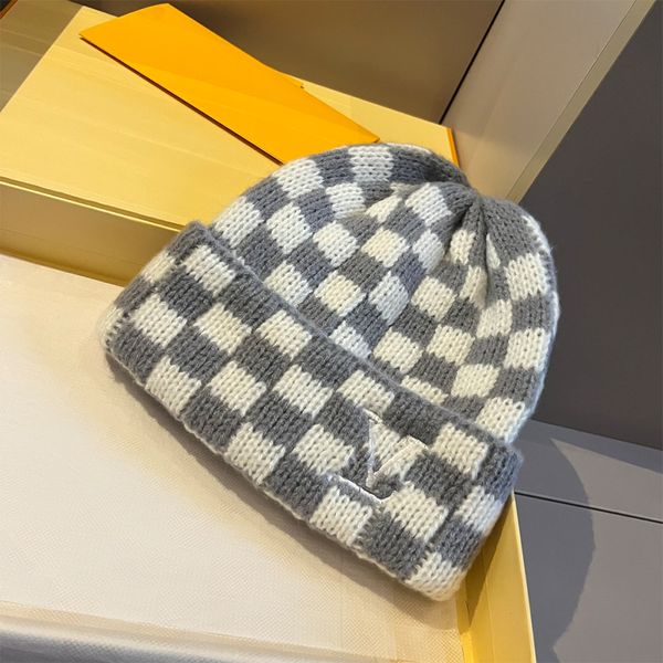 

Soild Minimalist Hats Contrasting Visor Knitted Casual Insulated Skull Caps Versatile Geometric Letter Beanies, C1