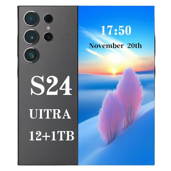 

6.8inch 5G S24 Ultra Unlocked English Touch Screen S23 Local Warehouse Android s24 Smartphone Camera Phone HD Display Face Recognition 1TB, Purple