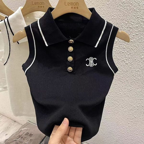 

Womens Polos Womens Designer T-shirt Slim Fit Crop Top CH Embroidery Short Open Umbilical Tee Small Street Hot Girls Versatile Clothing, Black