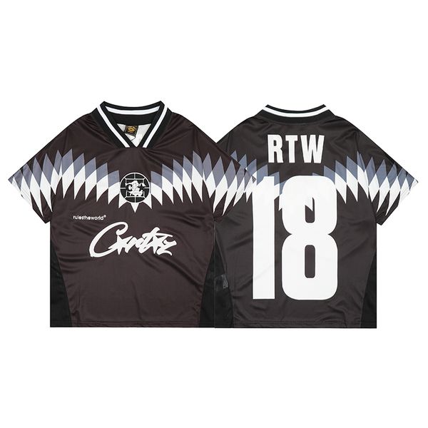 

24ss Spring Summer Europe UK V Neck Quick Drying Breathable Football Jersey Tee Fashion Mens Short Sleeve Tshirt Women Casual Designer T shirts 0420, Yellow