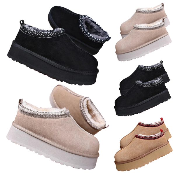 

Designer Boots Man Women Tasman slipper snow boots Sheepskin Plush fur keep warm boots Soft comfortable Casual slippers Beautiful gifts Boots Ultra Mini boots Black, 2# new heights boots