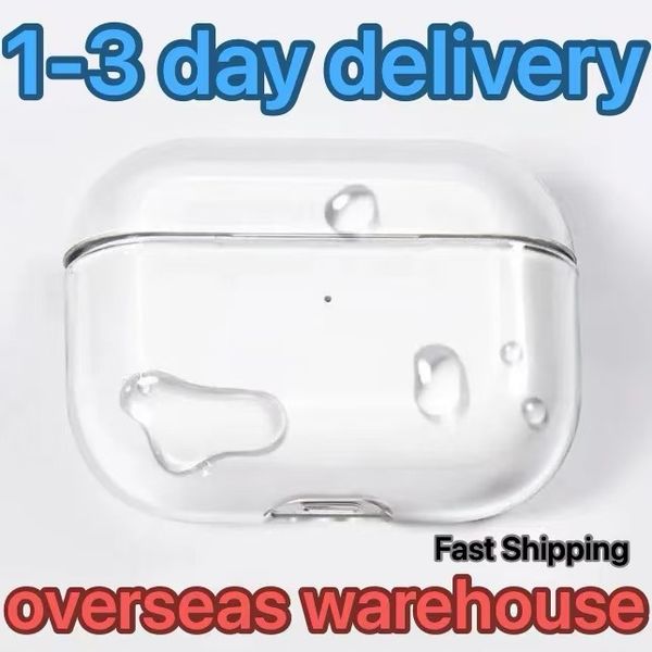 

USA Stock For Apple Airpods Pro 2 3 4 Generation airpod 4 pro s Headphone Accessories Solid TPU Silicone Protective Earphone Cover Wireless Charging Shockproof Case