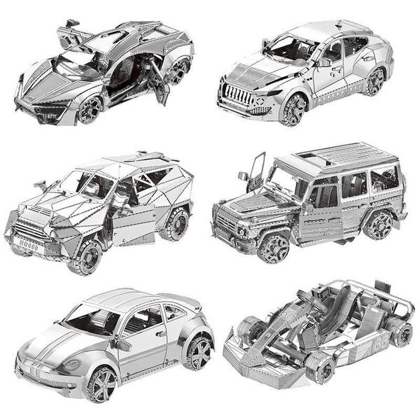 Land vehicle 3D Metal Puzzle KART Tank model DIY Laser Cut Jigs Model For Adult kid Educational Toys Desktop decorationXJ241120