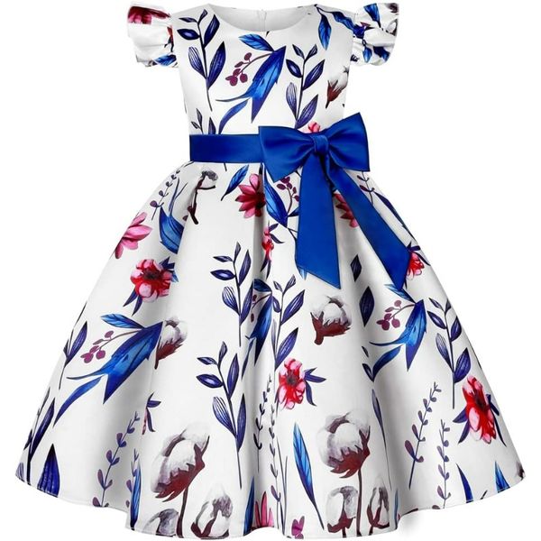 

Girls Flower Easter Pageant Party Gown Dresses, Red